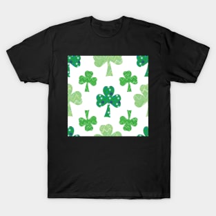 Bright pattern filled Shamrocks, Saint Patricks Day T-Shirt